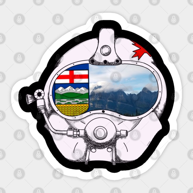 Alberta Dive Flag Sticker by Rubber Hose Stickers